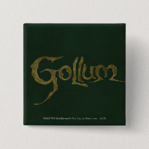 Bóton Quadrado 5.08cm Nome GOLLUM™ - Texturizado