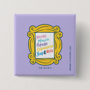 Bóton Quadrado 5.08cm Nomes AMIGOS™ em Peephole