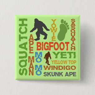 Bóton Quadrado 5.08cm Nomes para Bigfoot