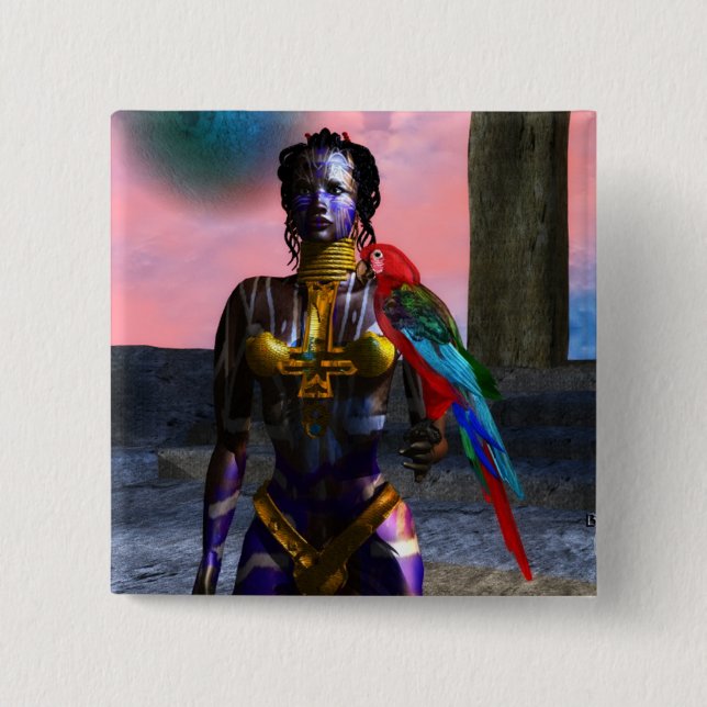 BÓTON QUADRADO 5.08CM NORA CYBER WARRIOR (Frente)