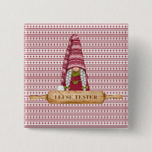 Bóton Quadrado 5.08cm Nórdico Gnomo   Esquerda