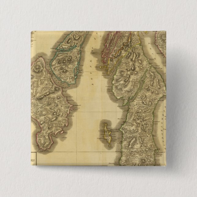 Bóton Quadrado 5.08cm North Argyllshire 2 (Frente)