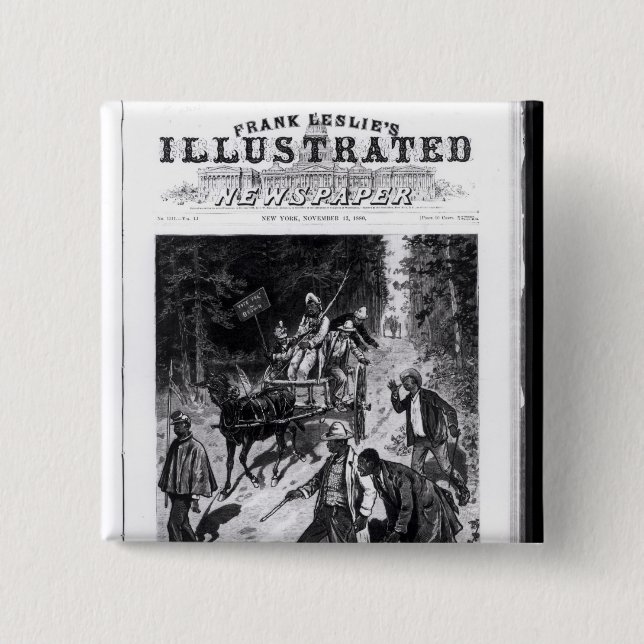 Bóton Quadrado 5.08cm North Carolina, a campanha politica (Frente)