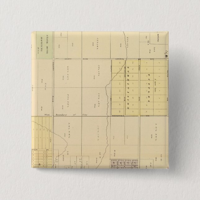 Bóton Quadrado 5.08cm North Omaha, Nebraska (Frente)