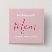 Nós Te Amo Mãe Rosa Minimalista
