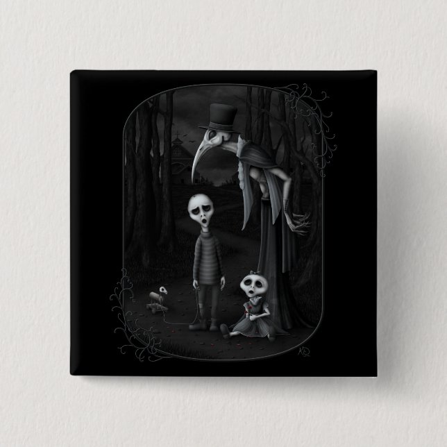 Bóton Quadrado 5.08cm Nós todos caímos para baixo (Frente)