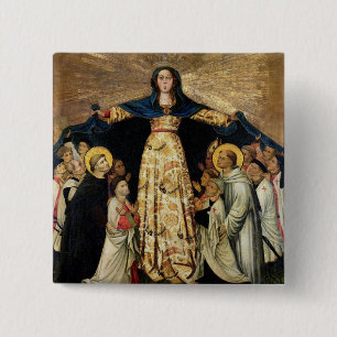 Bóton Quadrado 5.08cm Nossa senhora da benevolência e o mestrado da