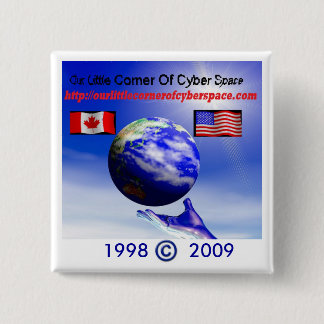 Bóton Quadrado 5.08cm Nosso botão de canto pequeno