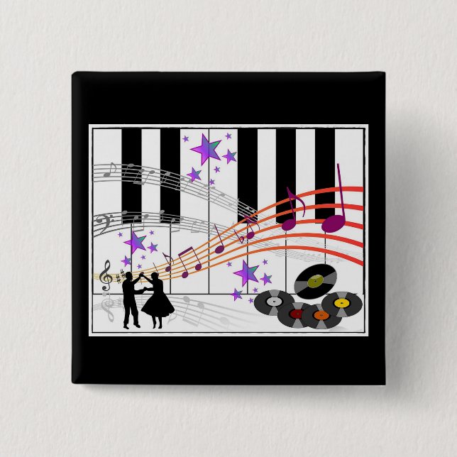 Bóton Quadrado 5.08cm Nostalgia do Salto Sock (Frente)