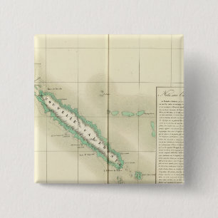 Bóton Quadrado 5.08cm Nova Caledónia Oceania n.o 46