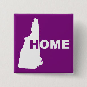 Bóton Quadrado 5.08cm Nova Hampshire Home Longe Do Crachá Do Botão Estat