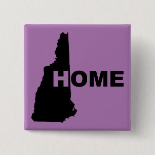 Bóton Quadrado 5.08cm Nova Hampshire Home Longe Do Crachá Do Botão Estat