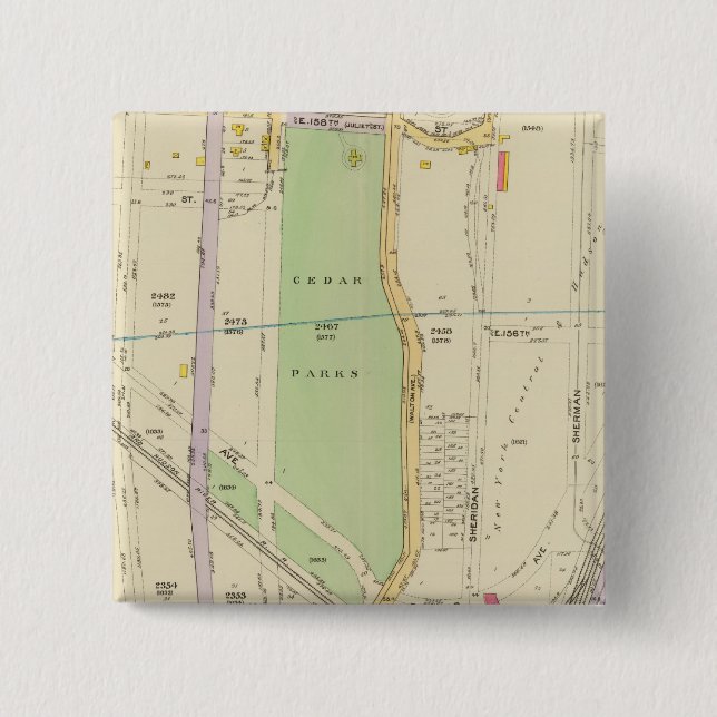 Bóton Quadrado 5.08cm Nova Iorque 37 (Frente)