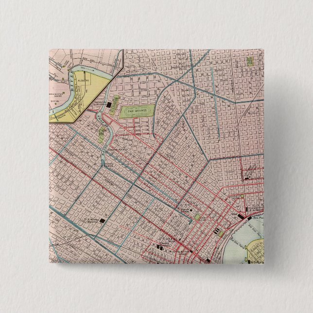 Bóton Quadrado 5.08cm Nova Orleans 2 (Frente)