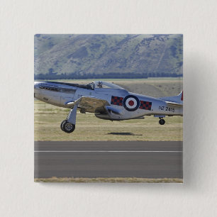 Bóton Quadrado 5.08cm Nova Zelândia, Otago, Wanaka, Warbird Superior a 