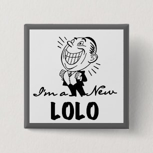 Bóton Quadrado 5.08cm Novas camisetas e presentes do Lolo sorridentes