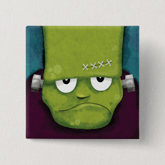 Bóton Quadrado 5.08cm Novidade mal-humorada de Frankenstein | o Dia das