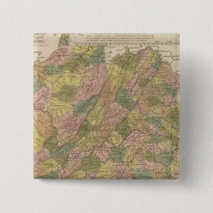Bóton Quadrado 5.08cm Novo Mapa Da Virgínia