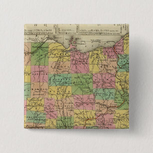 Bóton Quadrado 5.08cm Novo Mapa De Ohio 2