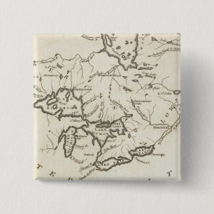 Bóton Quadrado 5.08cm Novo mapa do Canadá superior e inferior