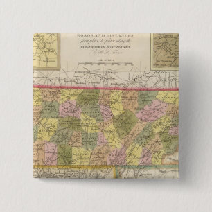 Bóton Quadrado 5.08cm Novo Mapa Do Tennessee