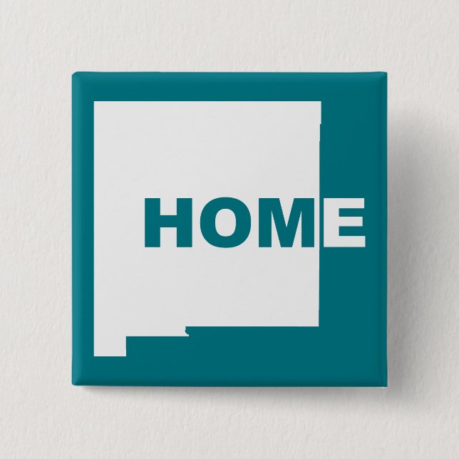 Bóton Quadrado 5.08cm Novo México para longe do pino do Crachá do botão  (Frente)