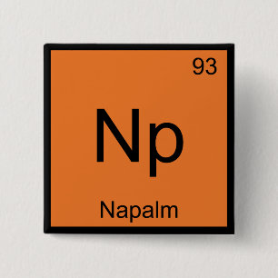 Bóton Quadrado 5.08cm Np - Símbolo De Elemento De Química Napalm Engra