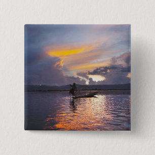 Bóton Quadrado 5.08cm Ntha pescador-perna-de-mar que pescam com rede