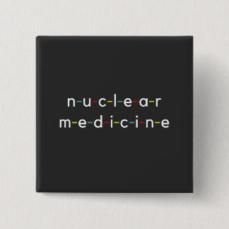 Bóton Quadrado 5.08cm Nucleologia de Medicina Nuclear Radiologia Engraça