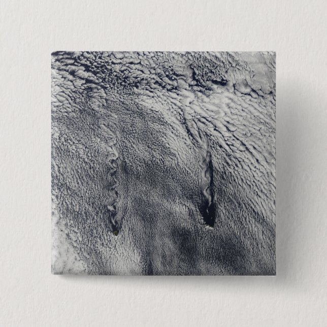 Bóton Quadrado 5.08cm Nuvens sobre as ilhas Juan Fernandez (Frente)