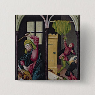 Bóton Quadrado 5.08cm O Altarpiece de São Nicolau