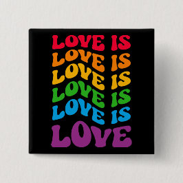 Bóton Quadrado 5.08cm O amor é Gay LGBT