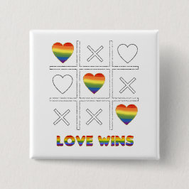 Bóton Quadrado 5.08cm O amor LGBT ganha