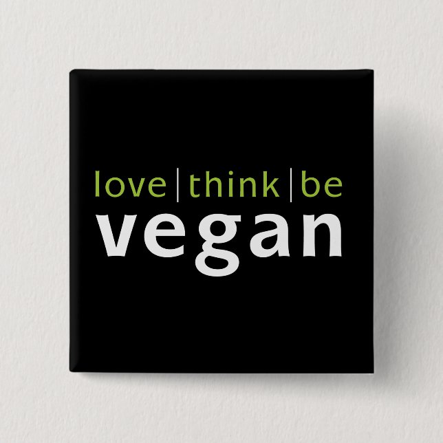 Bóton Quadrado 5.08cm o amor pensa seja (Frente)