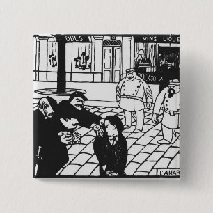 Bóton Quadrado 5.08cm O anarquista, 1892