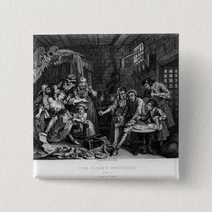 Bóton Quadrado 5.08cm O ancinho na prisão, placa VII