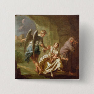 Bóton Quadrado 5.08cm O anjo do compaixão, c.1746 (óleo em canvas)