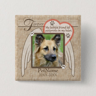 Bóton Quadrado 5.08cm O anjo para sempre amado voa o costume da simpatia