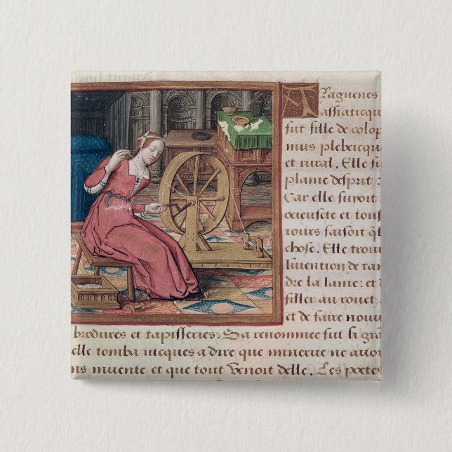 Bóton Quadrado 5.08cm O Arachne, de 'Vie DES Femmes Celebres (Frente)