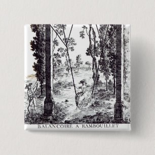 Bóton Quadrado 5.08cm O balanço do jardim em Rambouillet, 'do DES dos