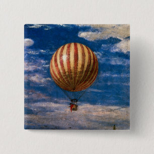 Bóton Quadrado 5.08cm O balão, 1878