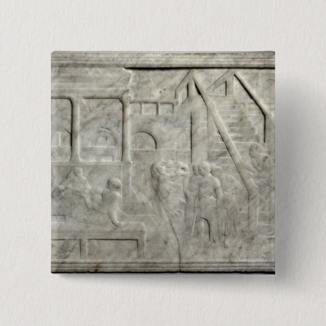 Bóton Quadrado 5.08cm O banquete de Herod (Frente)