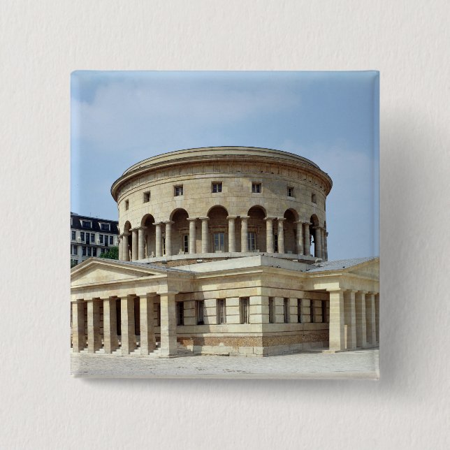 Bóton Quadrado 5.08cm O Barriere de La Villette, 1784-87 (Frente)