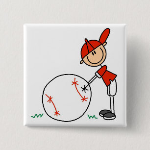 Bóton Quadrado 5.08cm O basebol dos meninos personaliza o camiseta e os