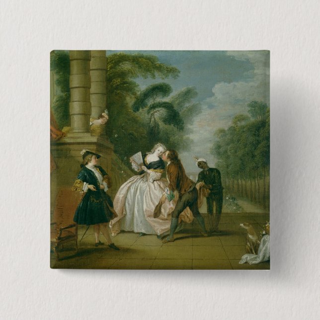 Bóton Quadrado 5.08cm O beijo (Frente)