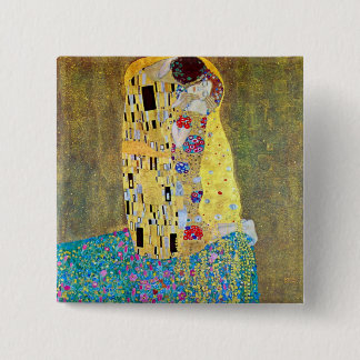Bóton Quadrado 5.08cm O Beijo 2 de Gustav Klimt