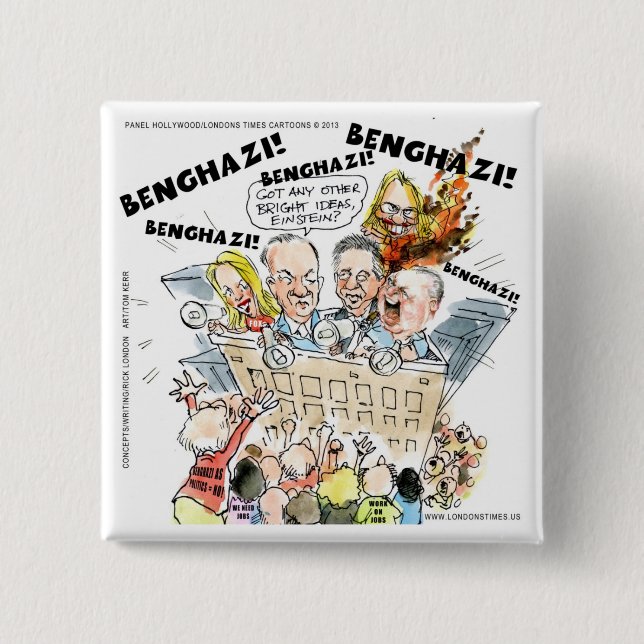 Bóton Quadrado 5.08cm O Benghazi Shuffle Engraçado (Frente)