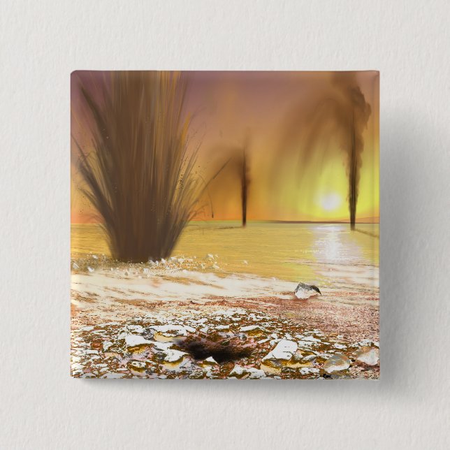 Bóton Quadrado 5.08cm O boné polar sul marciano (Frente)