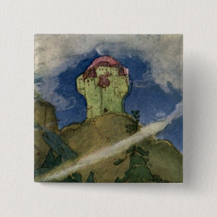 Bóton Quadrado 5.08cm O botão das fadas