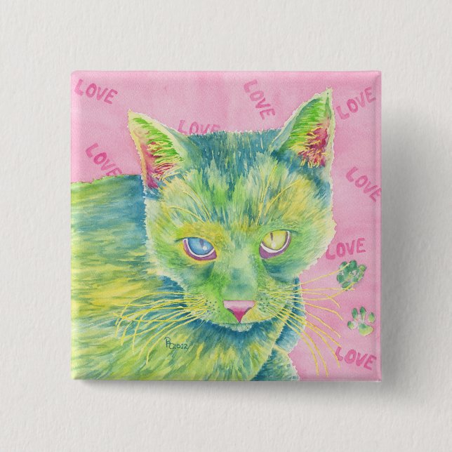 Bóton Quadrado 5.08cm O botão do encantador (Frente)